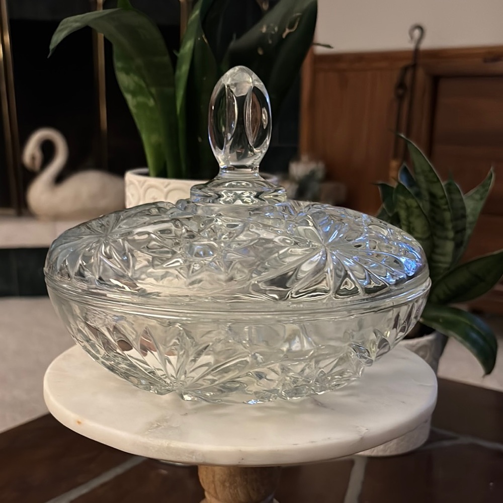 Anchor Hocking Star of David Candy Dish - Picture 1 of 8